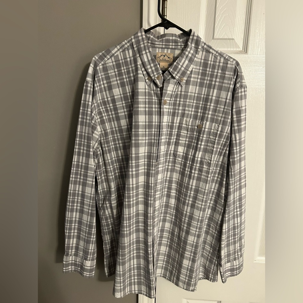 Gray Plaid Men's Shirt